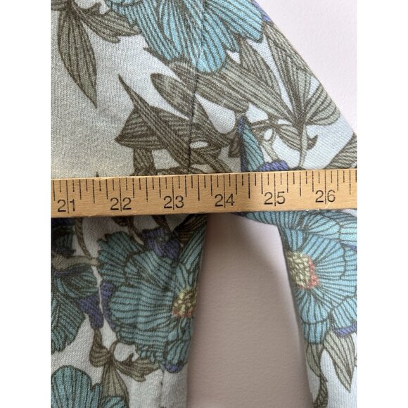 J. Jill Greens Floral Long Sleeve Top Cotton Blend Sweater Lightweight Size 1X - Picture 6 of 8